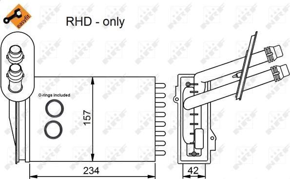 NRF 53402 - Heat Exchanger, interior heating www.parts5.com