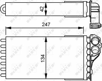NRF 53557 - Heat Exchanger, interior heating www.parts5.com