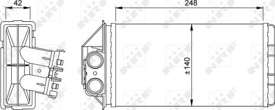 NRF 53561 - Heat Exchanger, interior heating www.parts5.com