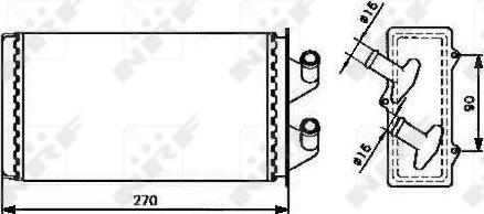 NRF 53213 - Heat Exchanger, interior heating www.parts5.com
