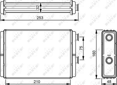 NRF 53233 - Heat Exchanger, interior heating www.parts5.com