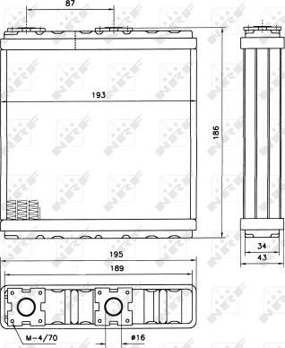 NRF 52098 - Heat Exchanger, interior heating www.parts5.com