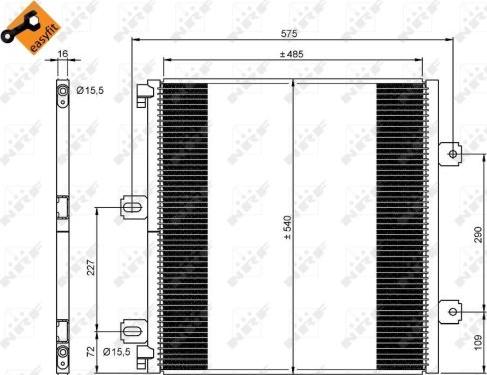 NRF 35901 - Condenser, air conditioning www.parts5.com