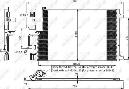 NRF 35975 - Condenser, air conditioning www.parts5.com