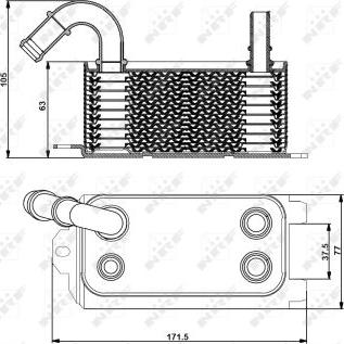 NRF 31192 - Oil Cooler, automatic transmission www.parts5.com
