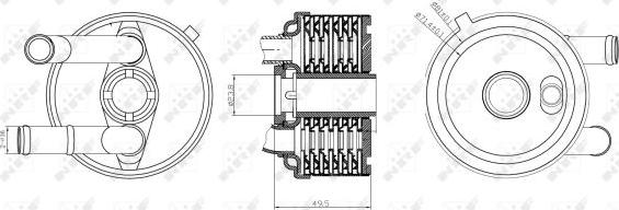 NRF 31187 - Oil Cooler, automatic transmission www.parts5.com
