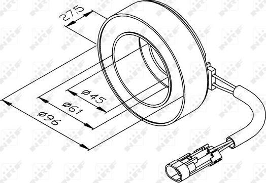 NRF 38470 - Coil, magnetic-clutch compressor www.parts5.com