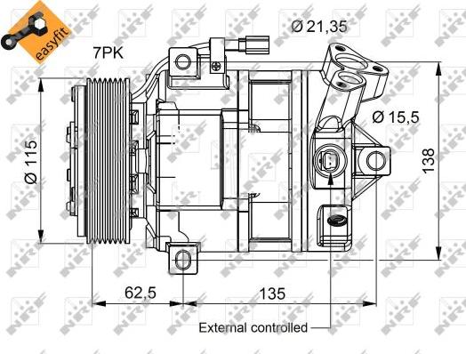 NRF 32692 - Compressor, air conditioning www.parts5.com