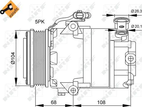 NRF 32082 - Compressor, air conditioning www.parts5.com