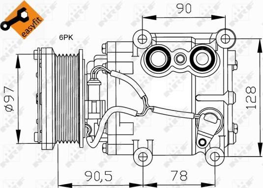 NRF 32199 - Compressor, air conditioning www.parts5.com
