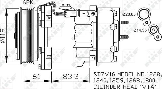 NRF 32198 - Compressor, air conditioning www.parts5.com