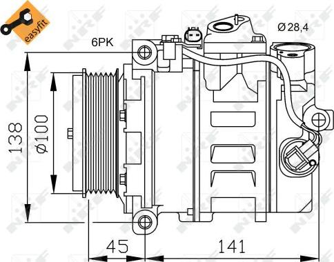 NRF 32256 - Compressor, air conditioning www.parts5.com
