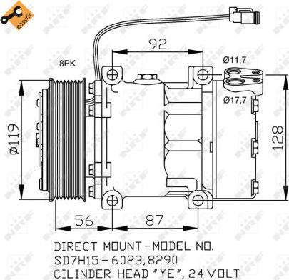 NRF 32703 - Kompressori, ilmastointilaite www.parts5.com
