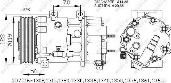 NRF 32772 - Compressor, air conditioning www.parts5.com