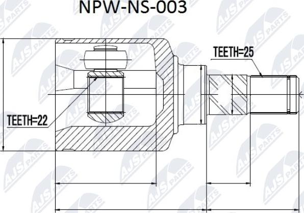 NTY NPW-NS-003 - Joint Kit, drive shaft www.parts5.com