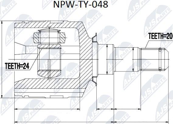 NTY NPW-TY-048 - Joint Kit, drive shaft www.parts5.com