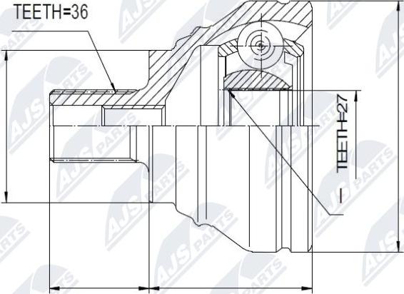 NTY NPZ-SK-009 - Joint Kit, drive shaft www.parts5.com
