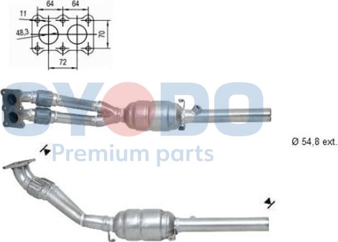 Oyodo 10N0018-OYO - Catalytic Converter www.parts5.com