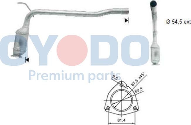 Oyodo 20N0008-OYO - Catalytic Converter www.parts5.com