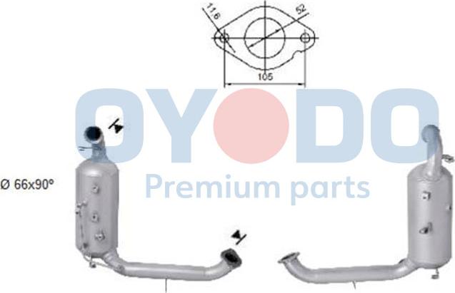 Oyodo 20N0003-OYO - Soot / Particulate Filter, exhaust system www.parts5.com