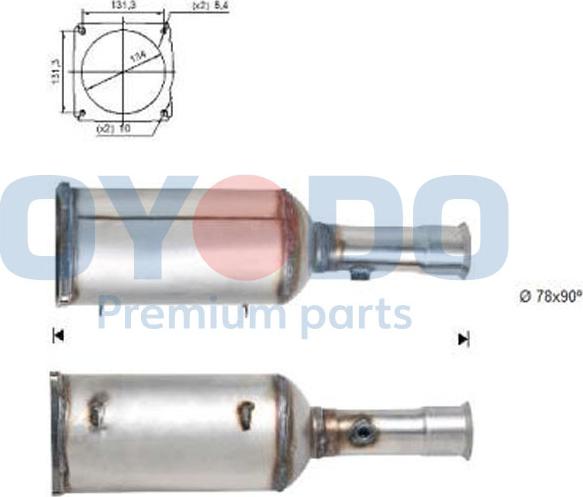 Oyodo 20N0083-OYO - Soot / Particulate Filter, exhaust system www.parts5.com