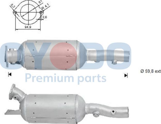 Oyodo 20N0075-OYO - Soot / Particulate Filter, exhaust system www.parts5.com