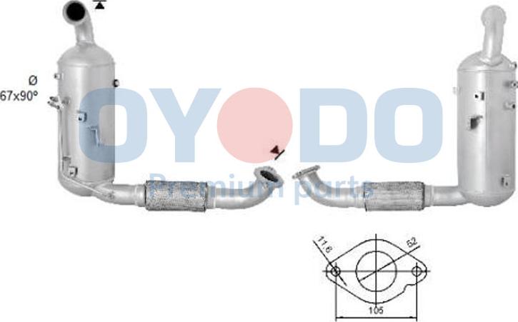 Oyodo 20N0140-OYO - Soot / Particulate Filter, exhaust system www.parts5.com