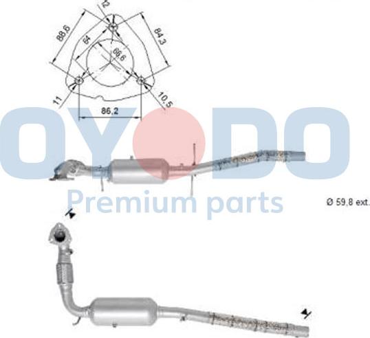 Oyodo 20N0132-OYO - Soot / Particulate Filter, exhaust system www.parts5.com