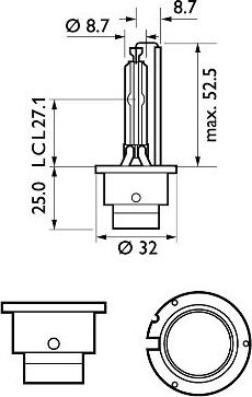 PHILIPS 42402XV2C1 - Лампа накаливания, основная фара www.parts5.com