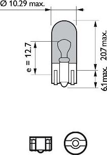 PHILIPS 12961WVUB2 - Bulb, indicator www.parts5.com