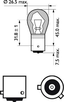 PHILIPS 12496SVB2 - Лампа накаливания, фонарь указателя поворота www.parts5.com