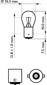 PHILIPS 12498LLECOB2 - Bulb, indicator www.parts5.com