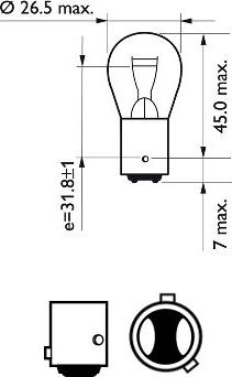 PHILIPS 12594B2 - Bulb, brake / tail light www.parts5.com