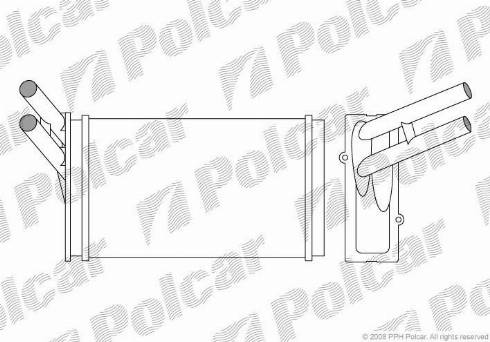 Polcar 1307N81 - Heat Exchanger, interior heating www.parts5.com