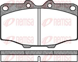 Remsa 0132.00 - Brake Pad Set, disc brake www.parts5.com