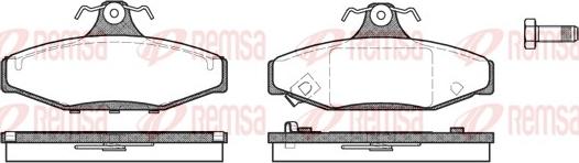 Remsa 0335.12 - Brake Pad Set, disc brake www.parts5.com