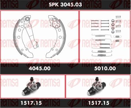 Remsa SPK 3045.03 - Brake Shoe Set www.parts5.com