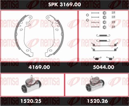 Remsa SPK 3169.00 - Brake Shoe Set www.parts5.com