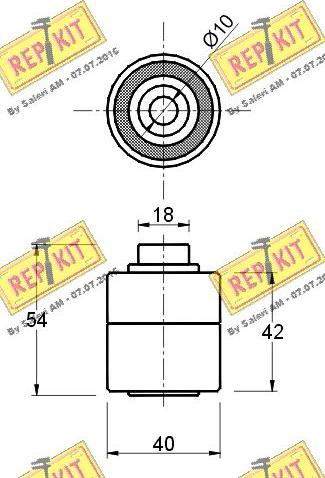 REPKIT RKT2453 - Deflection / Guide Pulley, v-ribbed belt www.parts5.com