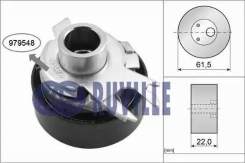 Ruville 55719 - Tensioner Pulley, timing belt www.parts5.com