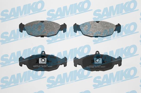 Samko 5SP599 - Brake Pad Set, disc brake www.parts5.com