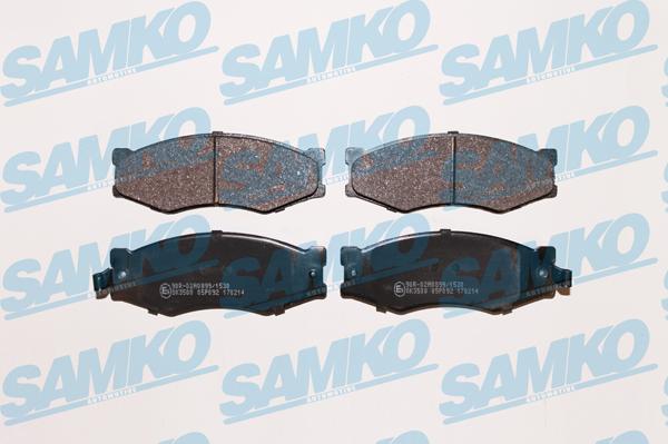 Samko 5SP092 - Brake Pad Set, disc brake www.parts5.com
