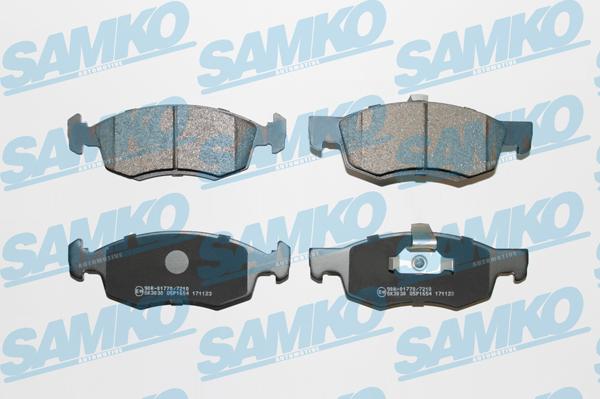 Samko 5SP1654 - Brake Pad Set, disc brake www.parts5.com