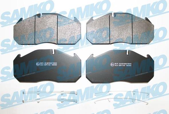 Samko 5SP1152 - Brake Pad Set, disc brake www.parts5.com