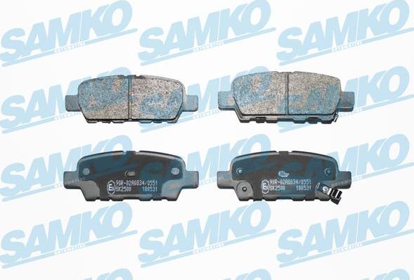 Samko 5SP1862 - Brake Pad Set, disc brake www.parts5.com