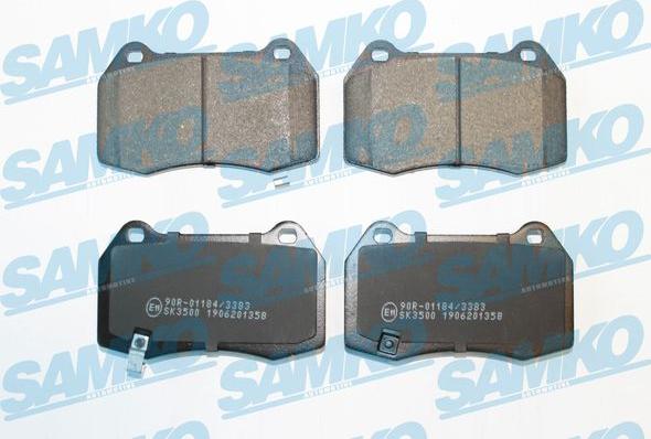 Samko 5SP1358 - Brake Pad Set, disc brake www.parts5.com
