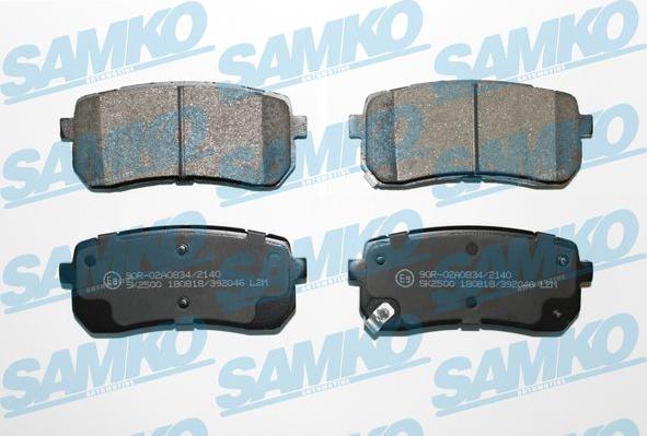 Samko 5SP2046 - Brake Pad Set, disc brake www.parts5.com
