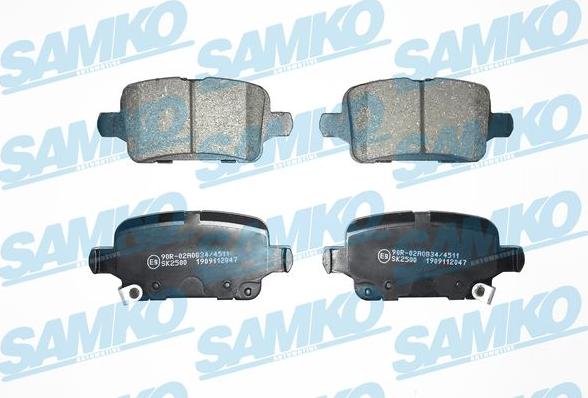 Samko 5SP2047 - Brake Pad Set, disc brake www.parts5.com