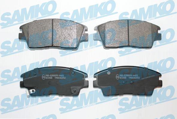 Samko 5SP2052 - Brake Pad Set, disc brake www.parts5.com