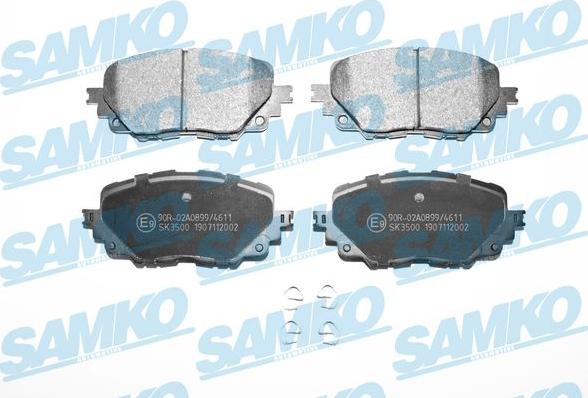 Samko 5SP2002 - Brake Pad Set, disc brake www.parts5.com